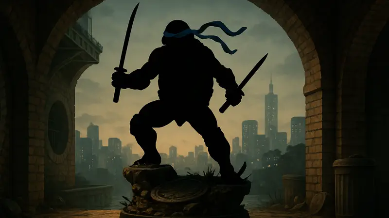 Статуя Леонардо из Черепашек-ниндзя от Iron Studios. Коллекционная фигурка лидера.