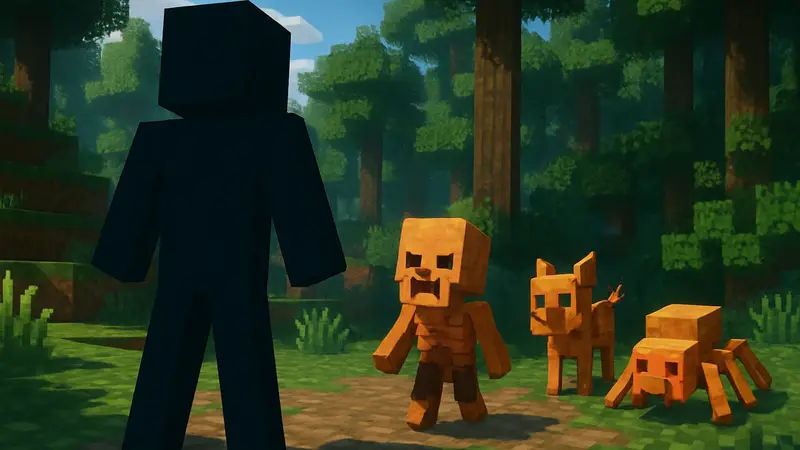 Кадр из Minecraft с новыми враждебными детёнышами мобов в обновлении 2026 года