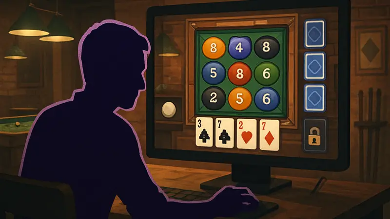 Игровой процесс Ultrapool, демонстрирующий головоломки и элементы roguelike, вдохновленные Balatro