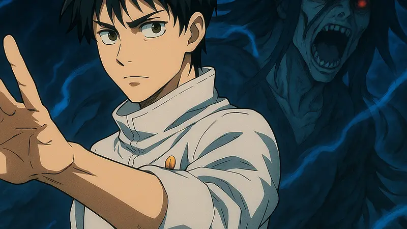 Кадр из аниме Jujutsu Kaisen с изображением Юты Оккоцу, предвещающий новый эпизод