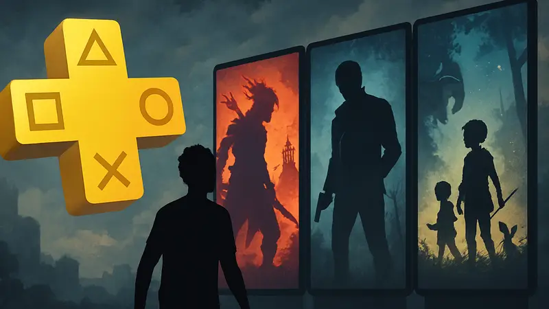 Логотип PlayStation Plus и обложки игр мая 2026 года