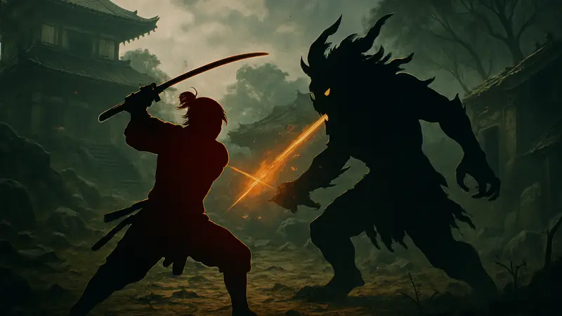 Скриншот из Nioh 3 с динамичной боевой сценой, демонстрирующей элементы экшен-RPG