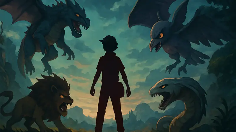 Обложка игры Monster Crown: Sin Eater с изображением монстров и главного героя