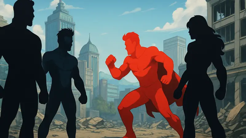 Скриншот игры Invincible VS с другими персонажами, но без Энгстрома Леви