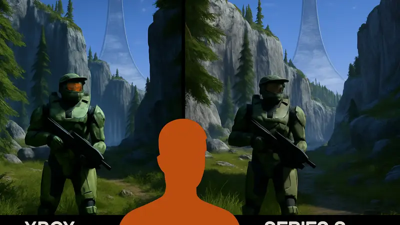 Скриншоты из Halo: Campaign Evolved, сравнивающие графику Xbox Series X и Series S