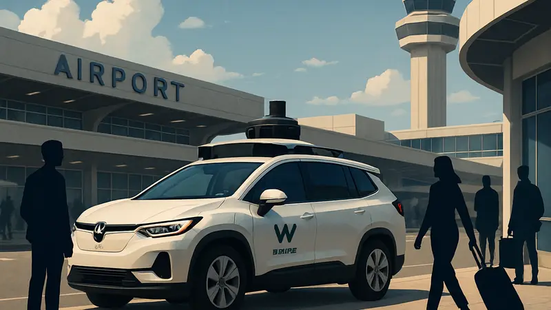 Роботакси Waymo припарковано у международного аэропорта Сан-Антонио, Техас