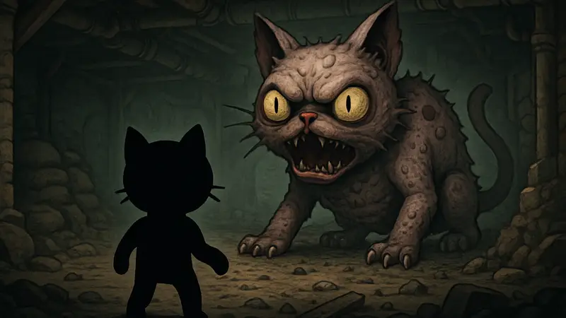 Изображение босса из игры Mewgenics с указанием его локации в гайде для игрового прохождения