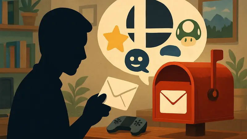 Логотип Nintendo Life Mailbox с иконками игр и обсуждений, символизирующий письма читателей и их темы.