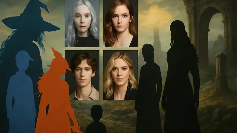 Коллаж с персонажами Elden Ring — Рани, Маления, Микелла, Марика — рядом с изображениями предложенных актеров для фанкастинга.