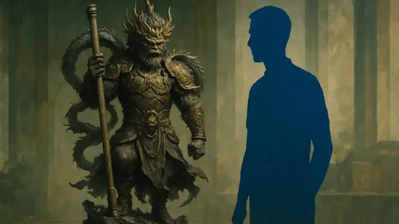 Коллекционная фигурка Царя Якшей из игры Black Myth: Wukong от Inart, детальная статуэтка персонажа.