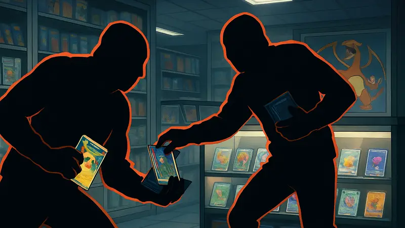 Ограбление магазина Pokemon TCG: воры крадут редкие коллекционные карты Pokemon.