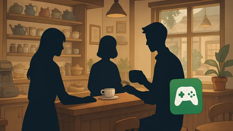Персонажи из игры Little Corner Tea House, управляющие уютным кафе на Android.