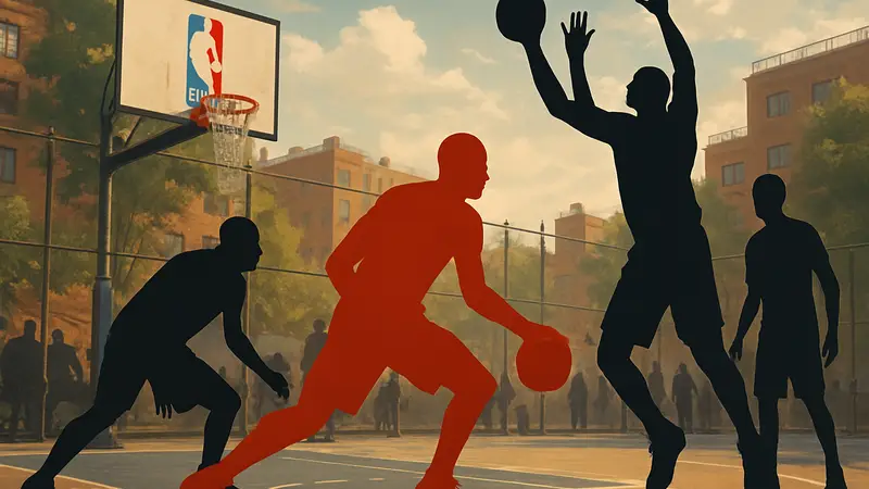 Игровой процесс новой NBA игры, показывающий уличный баскетбол и игроков на площадке