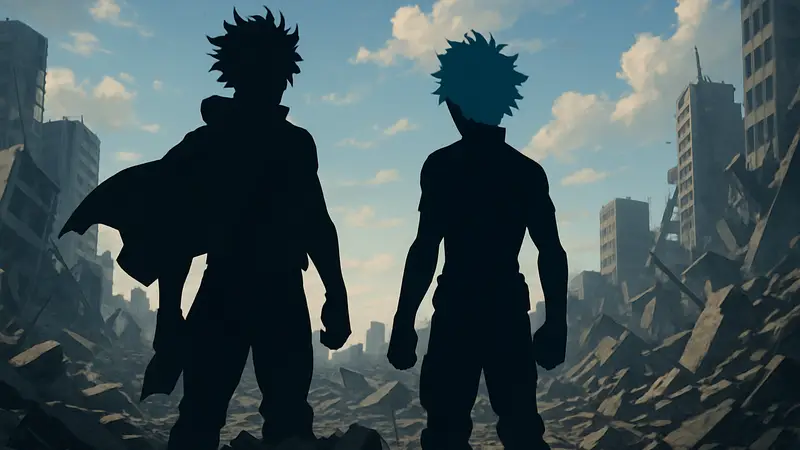 Аниме My Hero Academia: сильнейший героический дуэт в финале истории.
