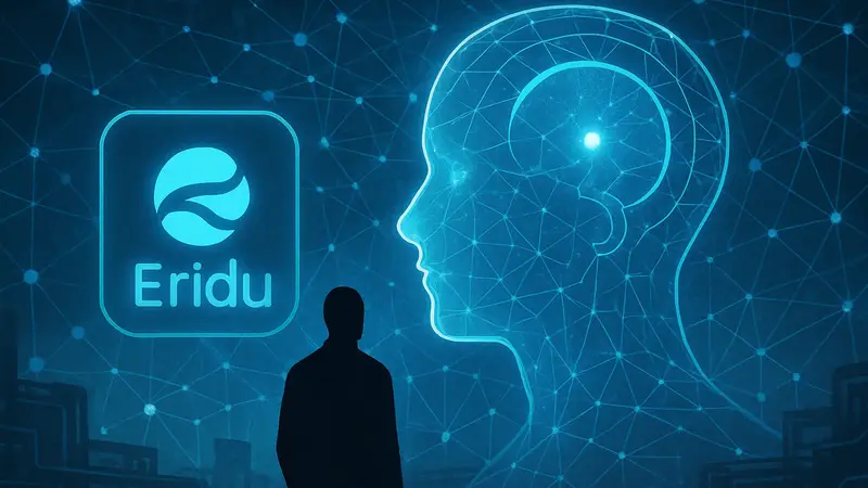 Логотип стартапа Eridu, искусственный интеллект, сетевые технологии
