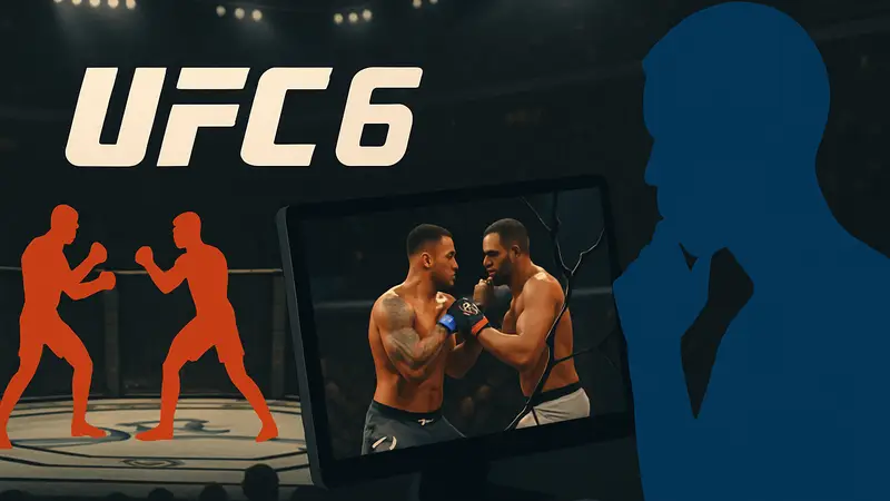 Логотип UFC 6, бои UFC, утечка информации о новой игре, скриншот EA Sports UFC.