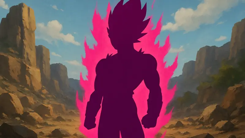 Вегета в форме Ultra Ego из аниме Dragon Ball