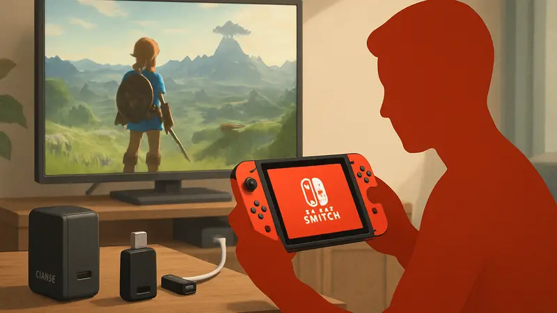 Изображение Genki Covert Dock 3 и ShadowCast 3, компактных аксессуаров для Nintendo Switch 2.