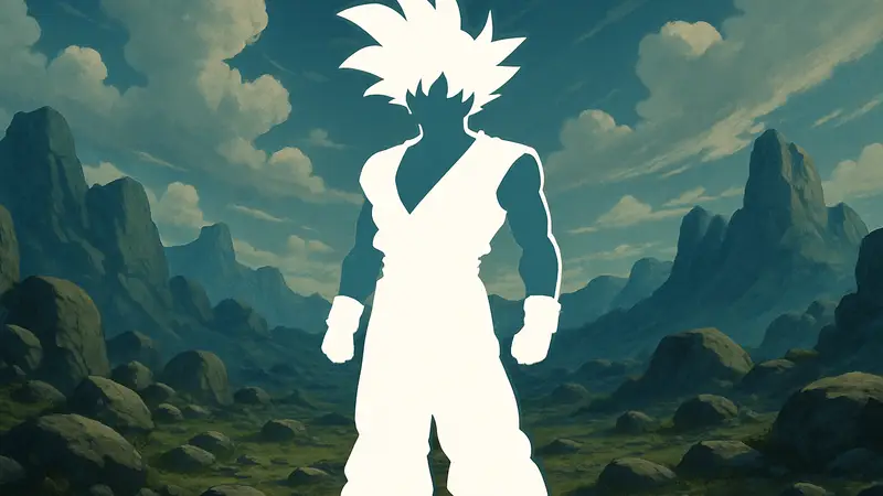 Гоку в совершенной форме Ультра Инстинкта из аниме Dragon Ball Super