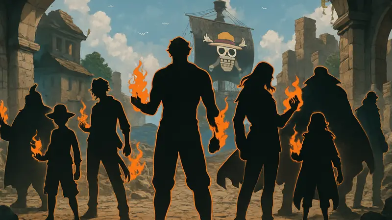 Иллюстрация 8 сильнейших пользователей огня в аниме «Ван Пис» из Финальной Саги.