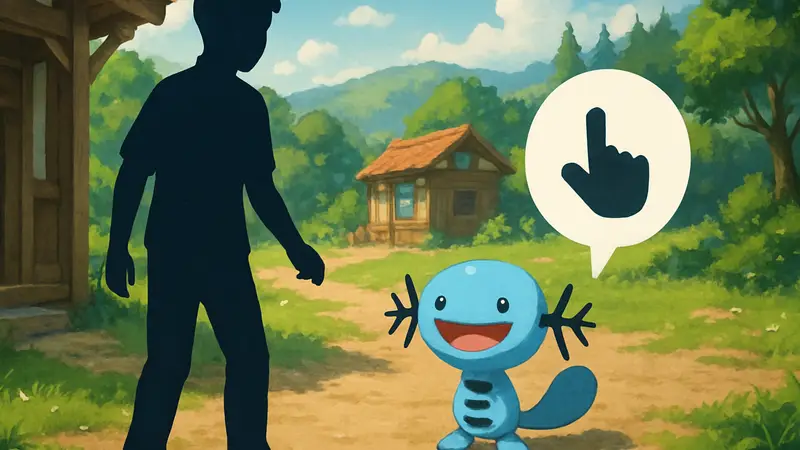 Wooper в Pokémon Pokopia, скриншот игры, подсказка