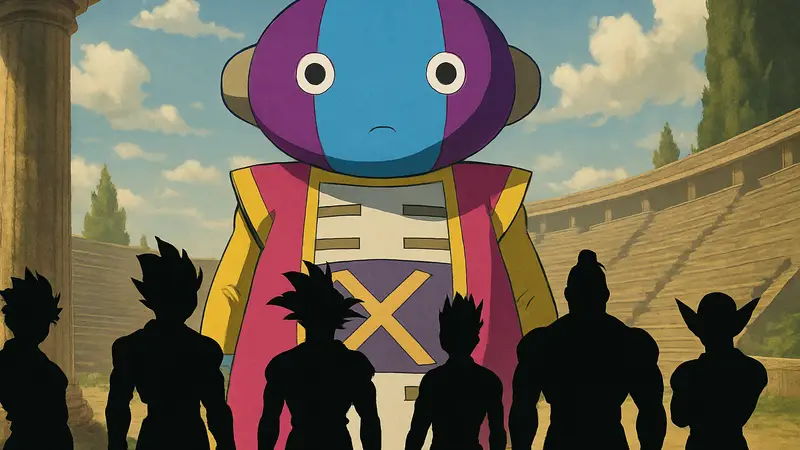 Иллюстрация: персонажи Dragon Ball, ЗенО на заднем плане