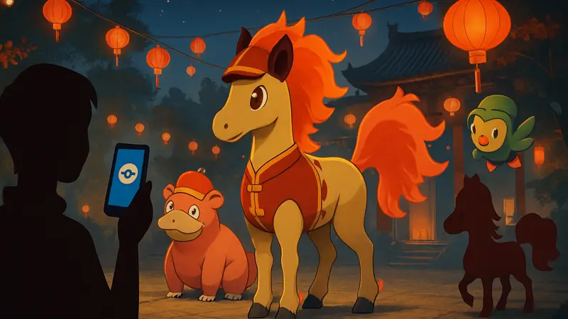 Ивент Lunar New Year 2026 в Pokemon GO, с покемонами в тематике Года Лошади.