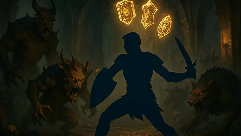 Diablo 4 Season 12: Игрок сражается с монстрами, получая мифические уникальные предметы.