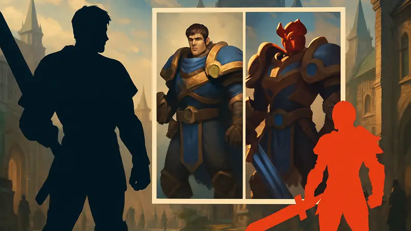 Изображение чемпиона League of Legends со старым и новым скином для сравнения в контексте League Classic.