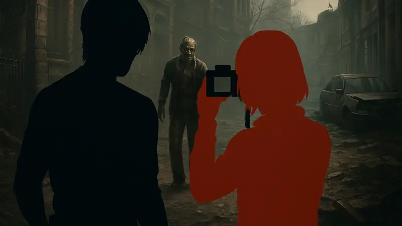 Леон и Грейс в Resident Evil Requiem, скриншот из нового фоторежима игры.