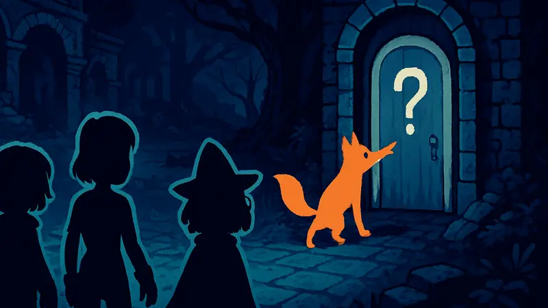Скриншот из Deltarune Chapter 5 с персонажами и лисой, указывающий на тайны игры.