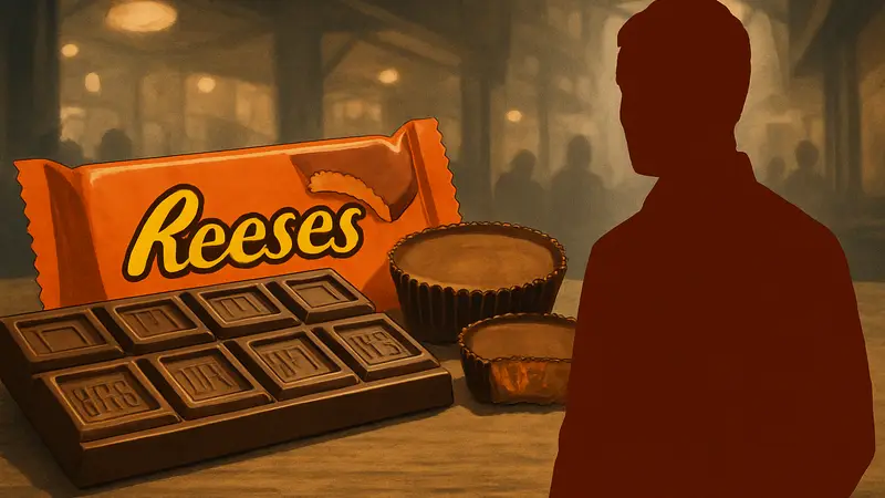 Плитка шоколада Hershey's и конфеты Reese's, символизирующие возврат старого вкуса