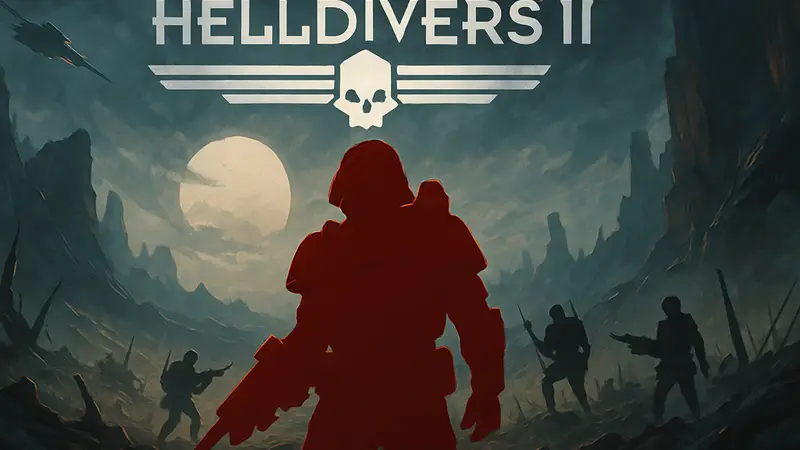Логотип Helldivers 2 или кадр из игры, символизирующий задержку обновления
