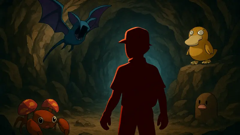 Изображение Пещеры Изменений в Pokemon FireRed и LeafGreen с Зубатом и другими покемонами.