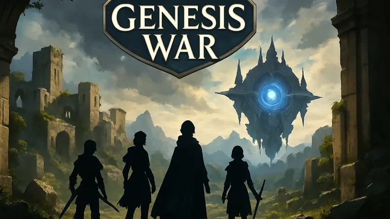 Логотип или скриншот игры Genesis War с пометкой о запуске.
