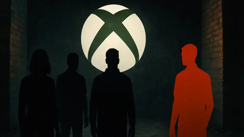 Логотип Xbox на темном фоне, символизирующий отсутствие некоторых игр и пропуск от Sony State of Play.