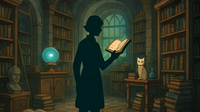 Скриншот игры Librarian: Tidy Up the Arcane Library, с элементами, предположительно созданными ИИ