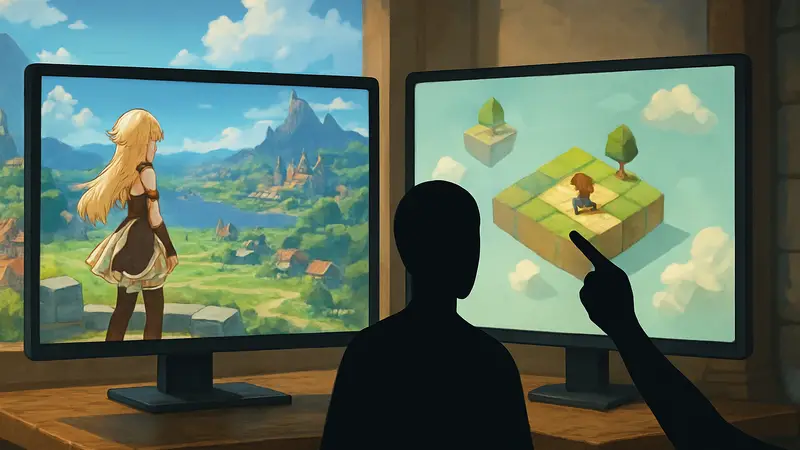 Скриншоты Genshin Impact и Map Map, сравнение игровых механик