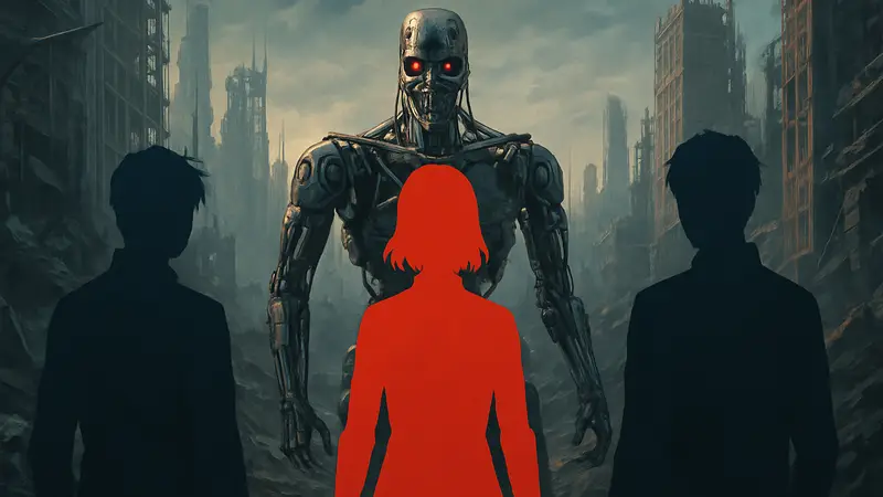 Постер аниме-сериала «Терминатор Зеро» от Netflix, отмененного после первого сезона.
