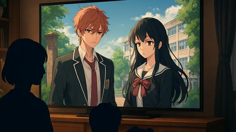 Игровой процесс Otome Daoshi с элементами аниме и манги, главные герои на экране.