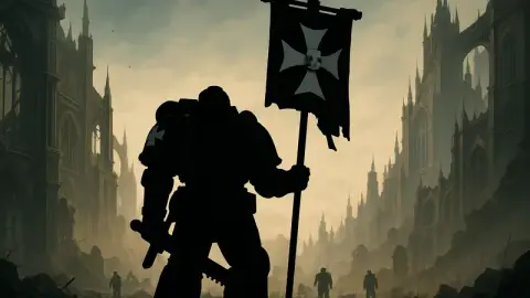 Фигурка Знаменосца «Чёрных Храмовников» Warhammer 40,000 от JoyToy