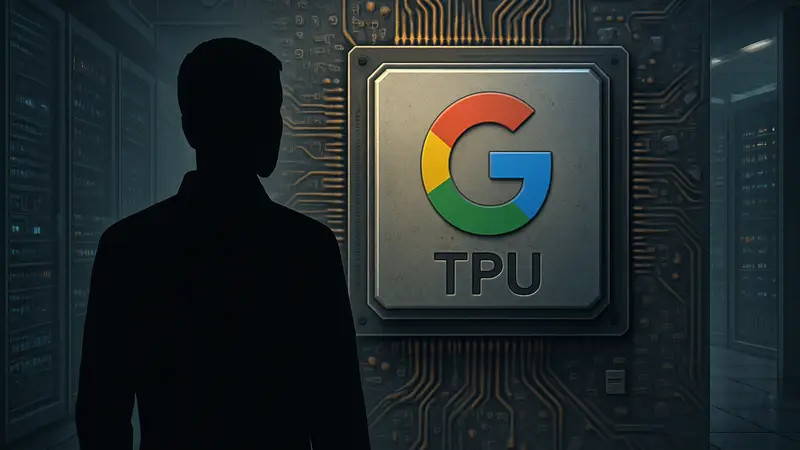 Изображение тензорного процессора (TPU) Google, символизирующего независимость компании от Nvidia.