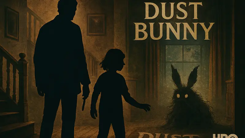 Постер фильма «Dust Bunny» Брайана Фуллера, логотип HBO Max