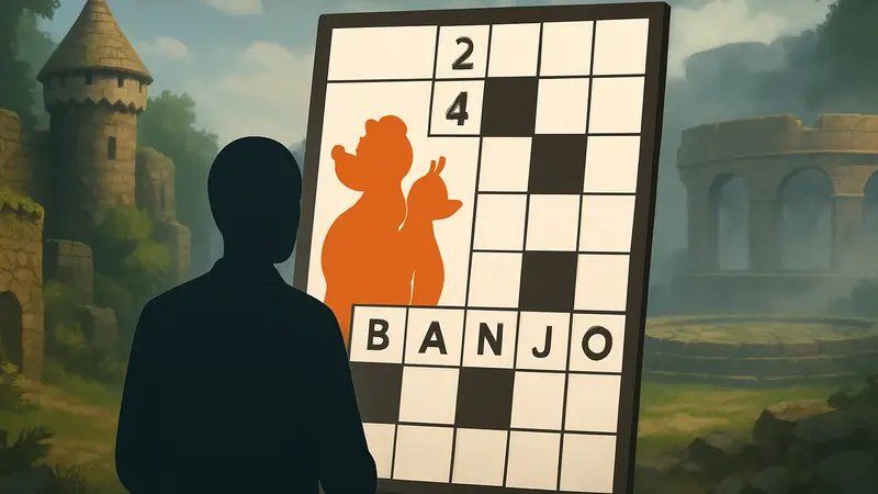 Игровой мини-кроссворд GameRant с загадками про Банджо-Казуи и игровые арены.
