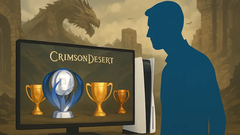 Изображение трофеев игры Crimson Desert для PS5, символизирующих утечку данных.