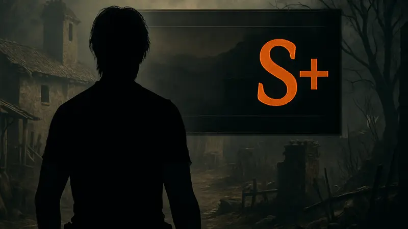 Игровой экран Resident Evil 4 Remake с демонстрацией ранга S+.