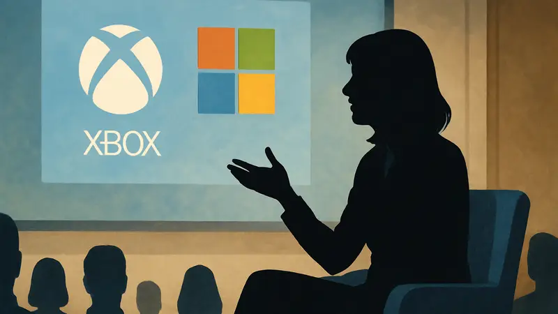 Лаура Фрайер, основательница Xbox, на конференции, обсуждающая проблемы Microsoft