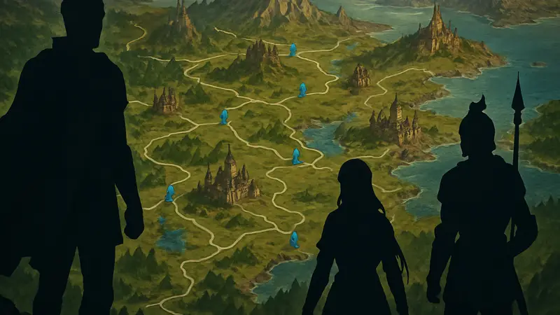 Brigandine Abyss, скриншот игры, тактическая стратегия RPG, карта мира, фэнтези