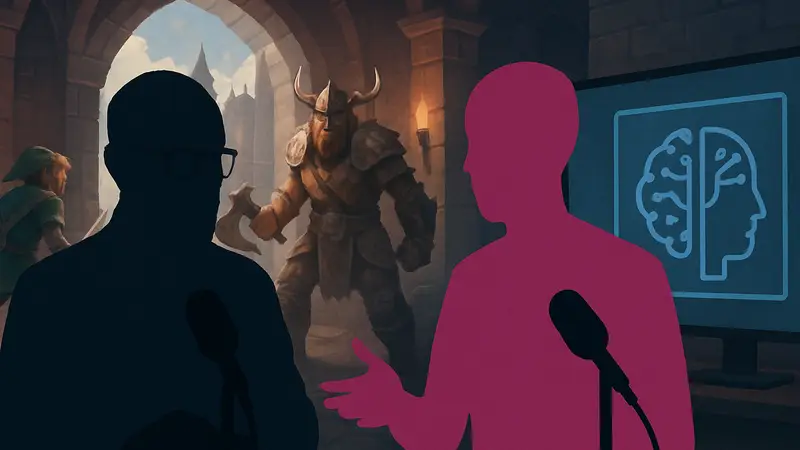 Кадр из видео "Гоблин и Надмозг" о переводе игр и нейросетях.