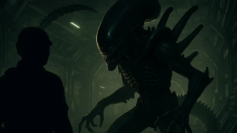 Изображение инопланетного монстра Ксеноморфа из игры Alien: Isolation 2, анонсированной для ПК и консолей.